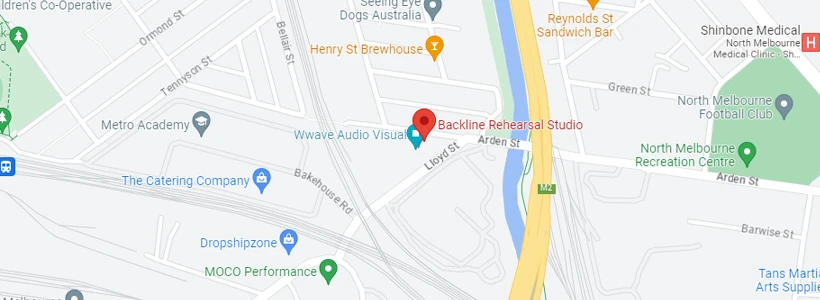 Google Map of Backline Rehearsal Studios Melbourne
